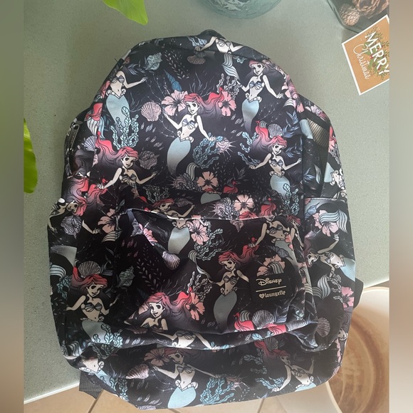 Cute used Loungefly Little Mermaid Full Size Backpack Disney Retired Collectible - Picture 11 of 13
